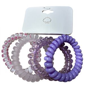 NWT 4pk Set of Purple and Pink Hair Ties